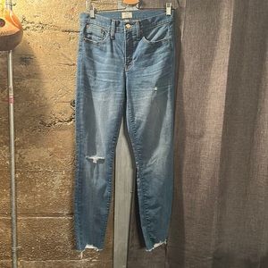 Women’s 28 J Crew 9” High-Rise Toothpick Jeans *Like New*